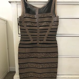 Bondage style fitted cocktail dress